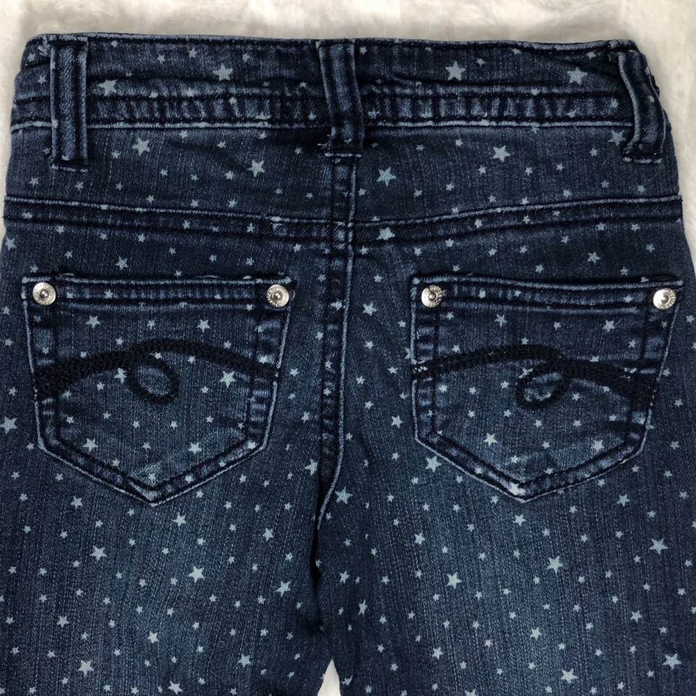 Justice Premium Skinny Jeans Star Print size 6 - Picture 6 of 7